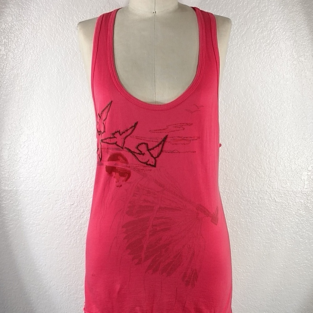 For Love & Liberty by Johnny Was On Wings Of Peace Tank Tee M Cotton Tunic NWT